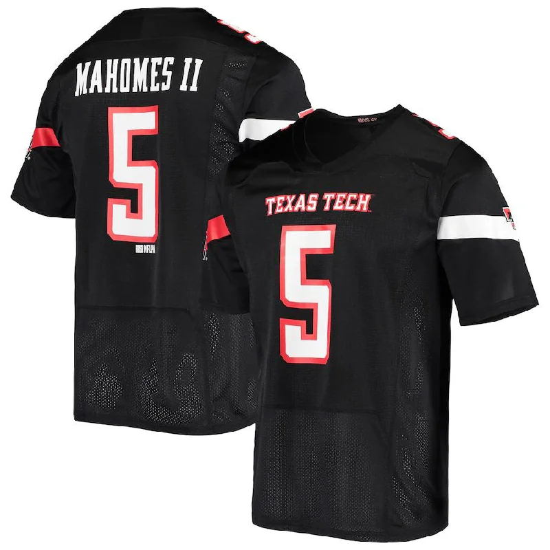 T.Tech Red Raiders #5 Patrick Mahomes Under Armour Team Replica Alumni Jersey Black Stitched American College Jerseys-NBA Throwback Jerseys -