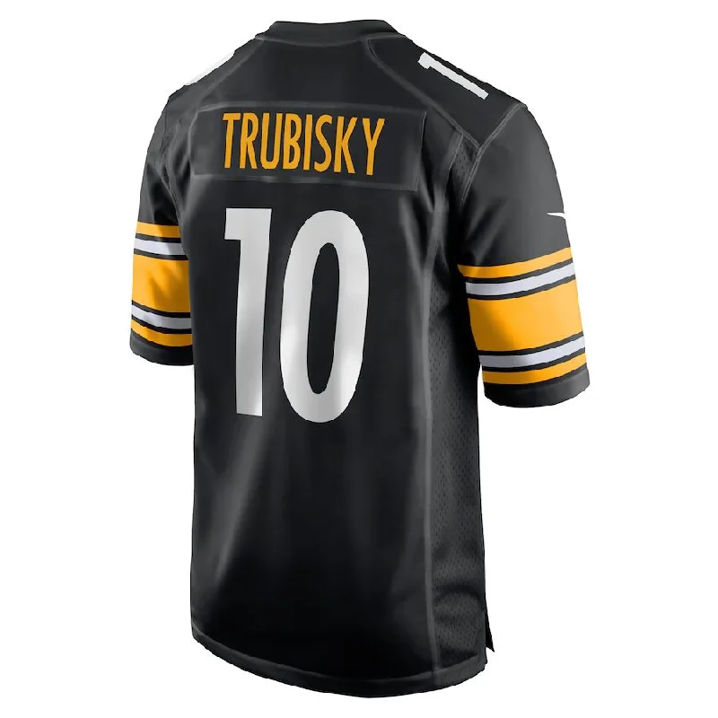 P.Steelers #10 Mitchell Trubisky Black Player Game Jersey Stitched American Football Jerseys-NFL Custom Player Jerseys -