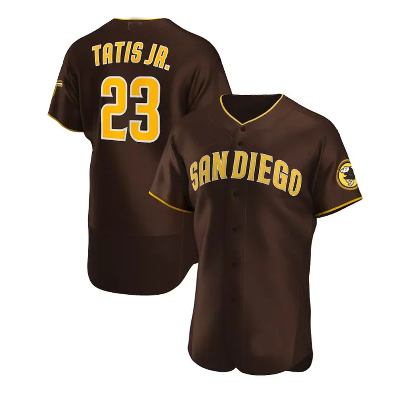 San Diego Padres #23 Fernando Tat¨ªs Jr. Road Authentic Player Jersey - Brown Baseball Jerseys-NBA Youth Player Jerseys -