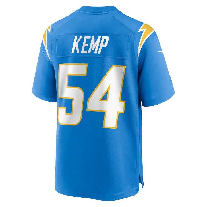 LA.Chargers #54 Carlo Kemp Powder Blue Game Player Jersey Stitched American Football Jerseys-NFL Lightweight Football Jerseys -