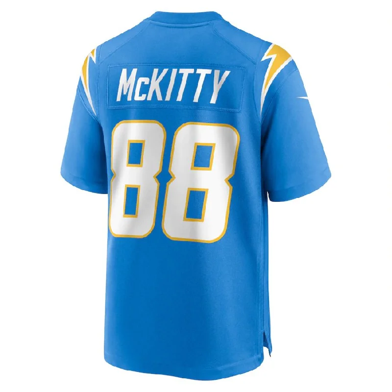 LA.Chargers #88 Tre McKitty Powder Blue Game Jersey Stitched American Football Jerseys-NFL Short Sleeve Football Jerseys -