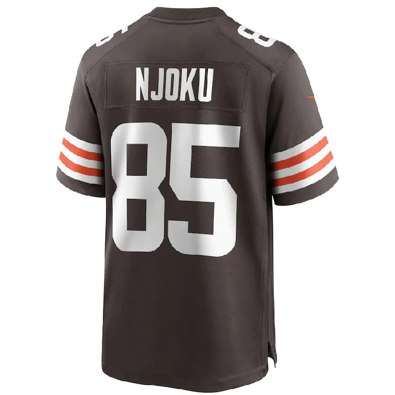 C.Browns #85 David Njoku Brown Player Game Jersey Stitched American Football Jerseys-NFL Short Sleeve Football Jerseys -