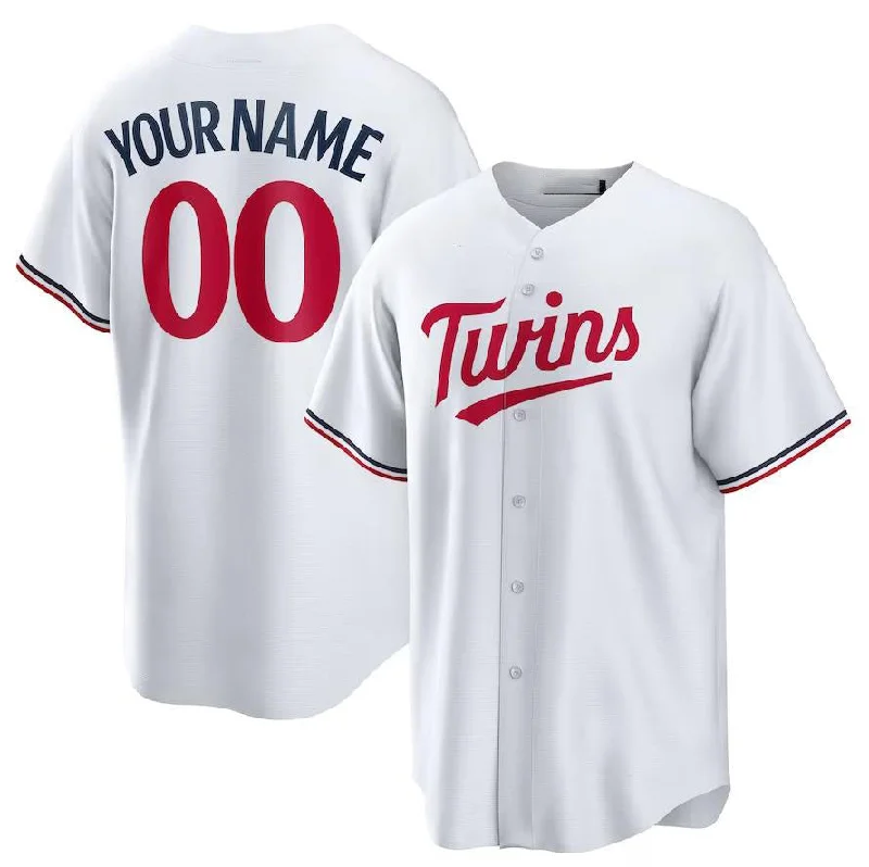 Custom Minnesota Twins Home Replica Custom Jersey Baseball Jerseys-NBA Hardwood Classics Jerseys -