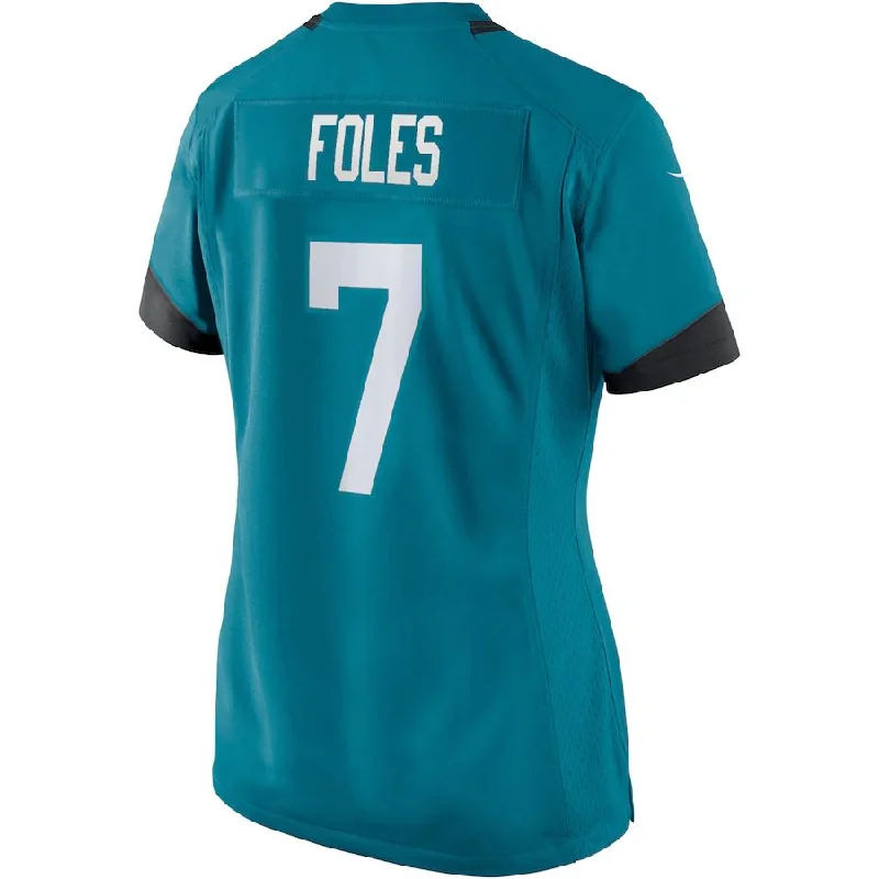 J.Jaguars #7 Nick Foles Teal Game Player Jersey Stitched American Football Jerseys-NFL Vintage Football Jerseys -