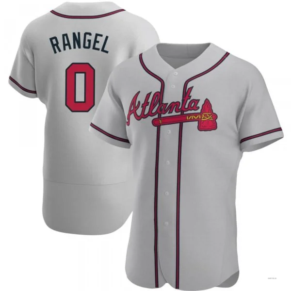 Atlanta Braves #0 Alan Rangel Gray Road Jersey Stitches Baseball Jerseys-NBA Pro-Level Basketball Jerseys -