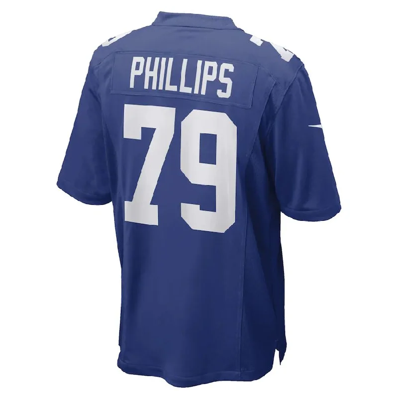 NY.Giants #79 Tyre Phillips Royal Game Player Jersey Stitched American Football Jerseys-NFL Official Team Jerseys -