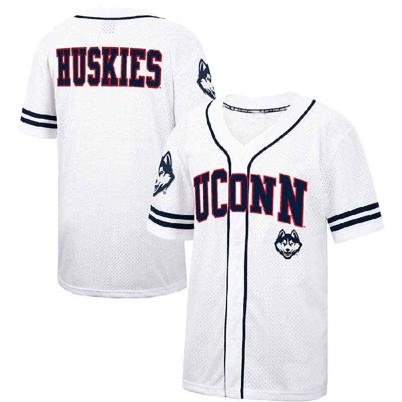 U.Huskies Colosseum Free Spirited Baseball Jersey White Navy Stitched American College Jerseys-NBA Authentic Player Jerseys -