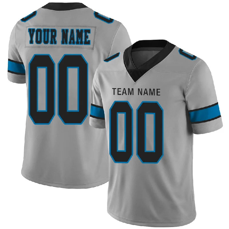 Custom C.Panther Stitched American Football Jerseys Personalize Birthday Gifts Grey Jersey-NBA Jordan Brand Jerseys -