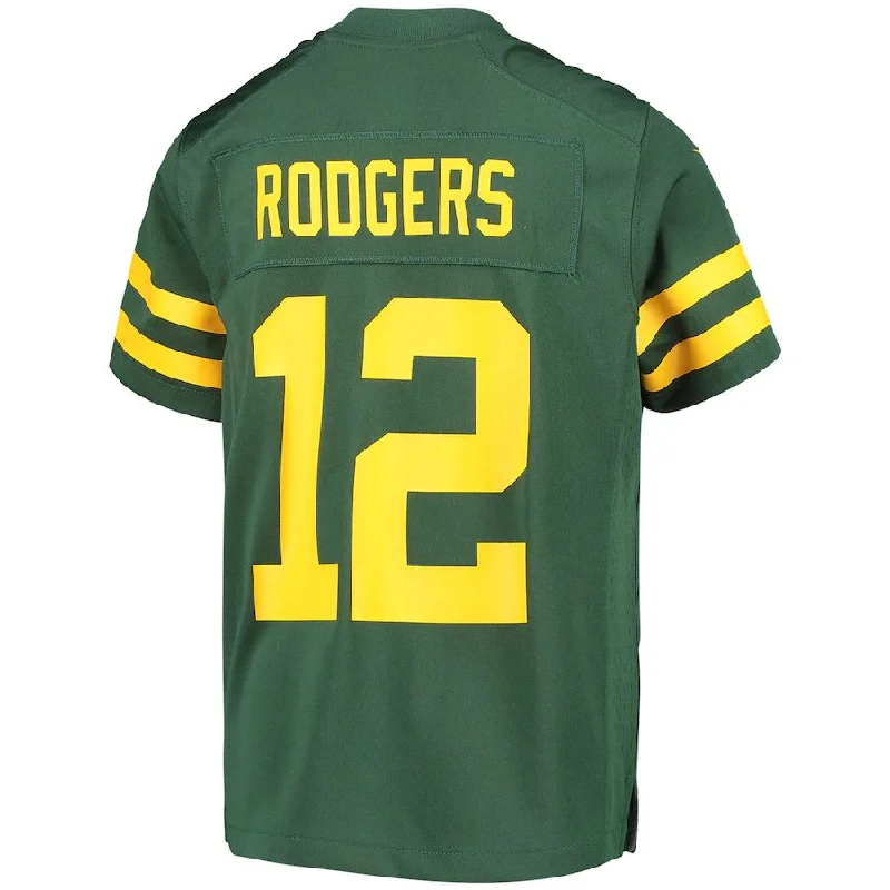 GB.Packers #12 Aaron Rodgers Green Alternate Game Player Jersey Stitched American Football Jerseys-NFL Classic Football Jerseys -