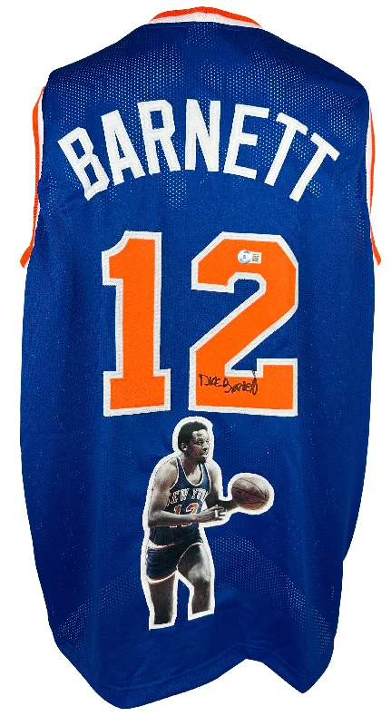 Dick Barnett autographed signed jersey NBA New York Knicks JSA COA-NBA Adidas Basketball Jerseys -