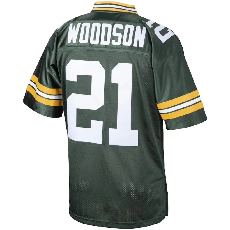 GB.Packers #21 Charles Woodson Mitchell & Ness Green 2010 Authentic Throwback Retired Player Jersey Stitched American Football Jerseys-NFL Classic Football Jerseys -