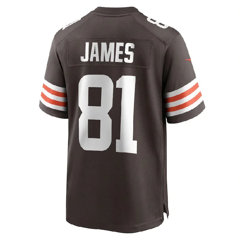 C.Browns #81 Jesse James Brown Game Player Jersey Stitched American Football Jerseys-NFL Stadium Jerseys -