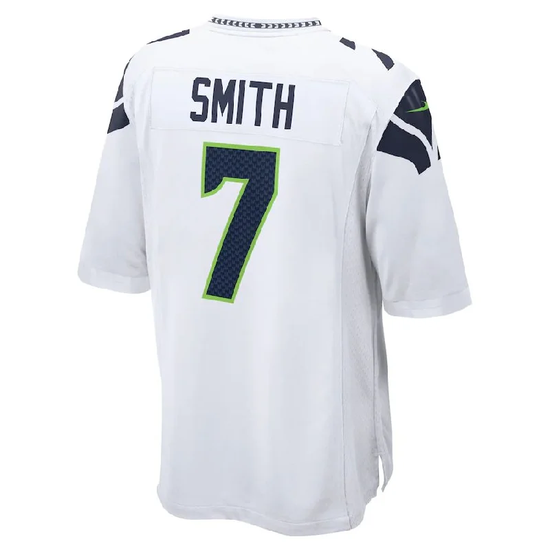 S.Seahawks #7 Geno Smith White Game Player Jersey Stitched American Football Jerseys-NFL Lightweight Football Jerseys -