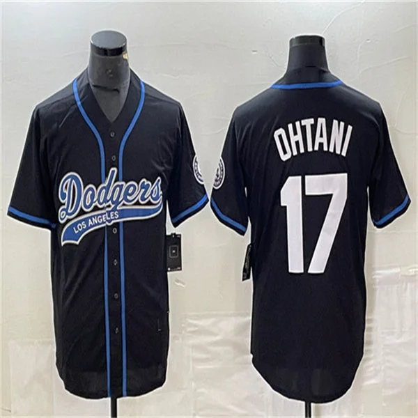 Los Angeles Dodgers #17 Shohei Ohtani Black Home Authentic Patch Jersey Baseball Jerseys-NBA New Season Jerseys -