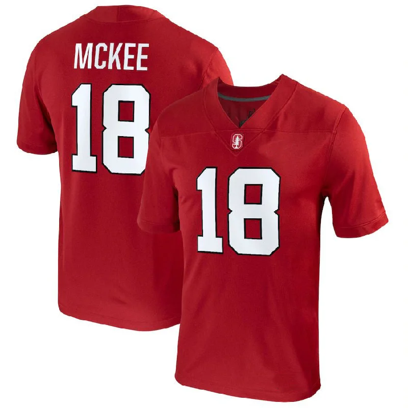 S.Cardinal #18 Tanner McKee NIL Replica Football Jersey - Crimson Stitched American College Jerseys-NBA Limited Edition Jerseys -