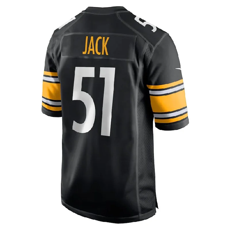 P.Steelers #51 Myles Jack Black Game Player Jersey Stitched American Football Jerseys-NFL Authentic Football Jerseys -