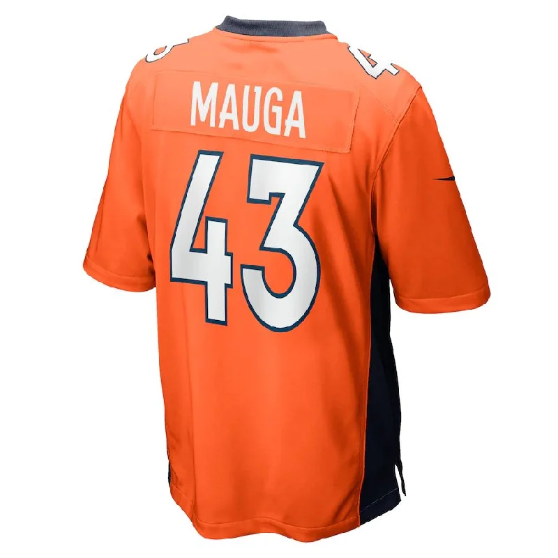 D.Broncos #43 Kana'i Mauga Orange Game Player Jersey Stitched American Football Jerseys-NFL Women’s Team Jerseys -