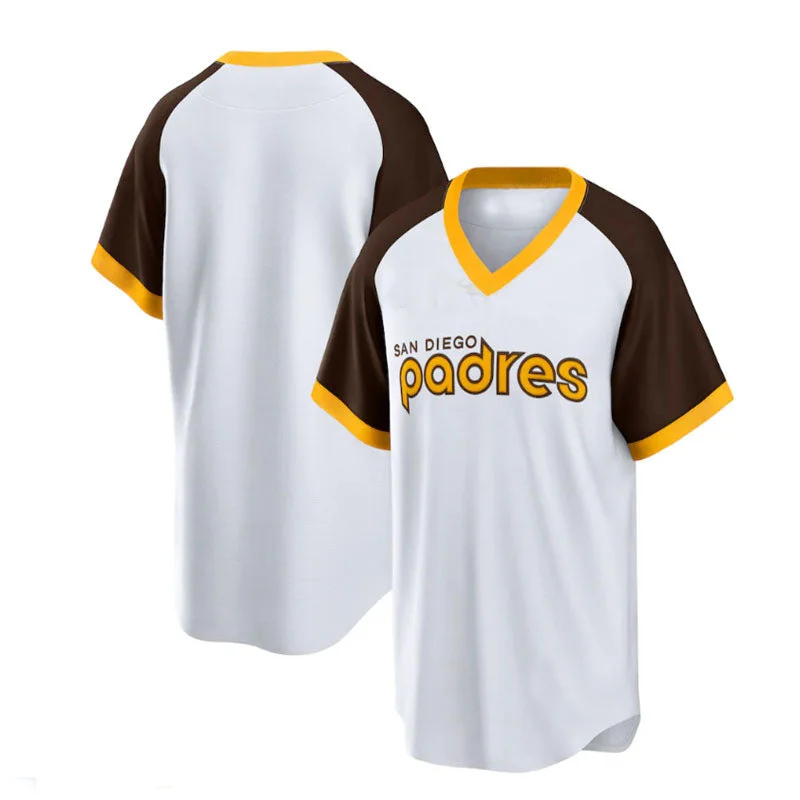 San Diego Padres Home Cooperstown Collection Team Jersey - White Baseball Jerseys-NBA Customizable Jerseys -