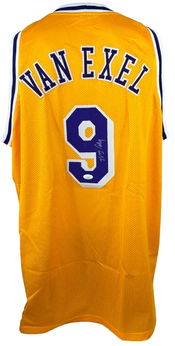 Nick Van Exel autographed signed jersey NBA Los Angeles Lakers JSA COA-NBA Lightweight Basketball Jerseys -