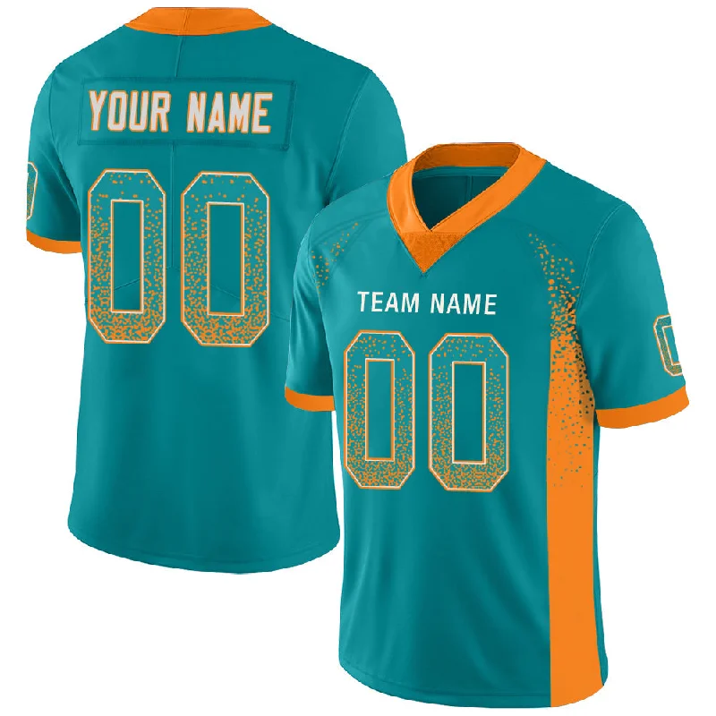 Custom M.Dolphins Stitched American Football Jerseys Personalize Birthday Gifts Aqua Jersey-NBA Home & Away Jerseys -