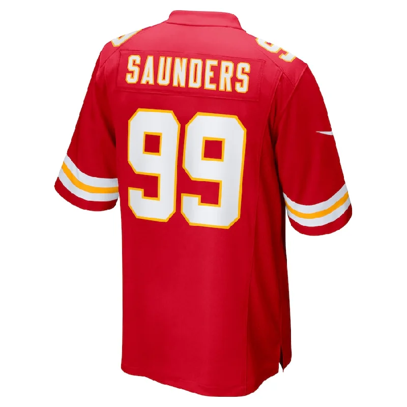 KC.Chiefs #99 Khalen Saunders Red Game Jersey Stitched American Football Jerseys-NFL Preseason Jerseys -