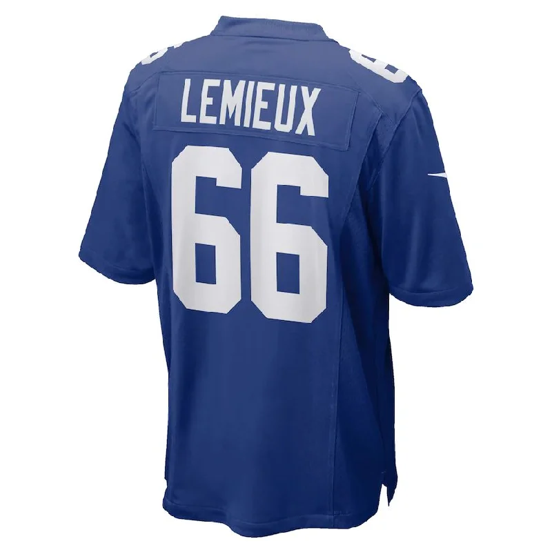 NY.Giants #66 Shane Lemieux Royal Game Jersey Stitched American Football Jerseys-NFL Men’s Authentic Jerseys -