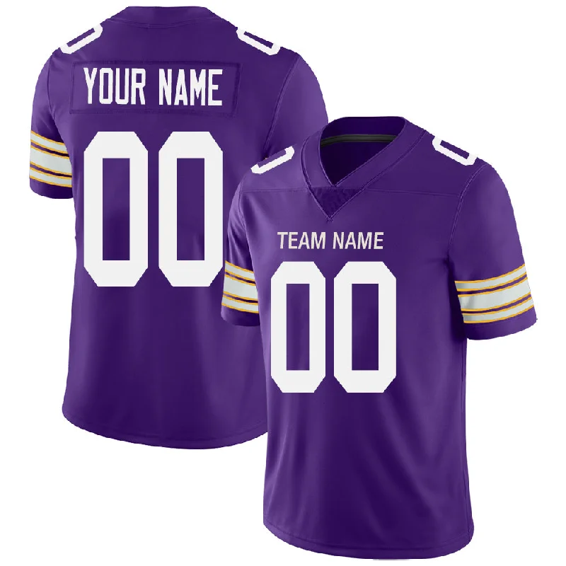 Custom MN.Vikings Stitched American Football Jerseys Personalize Birthday Gifts Purple Jersey-NBA Nike Jerseys -