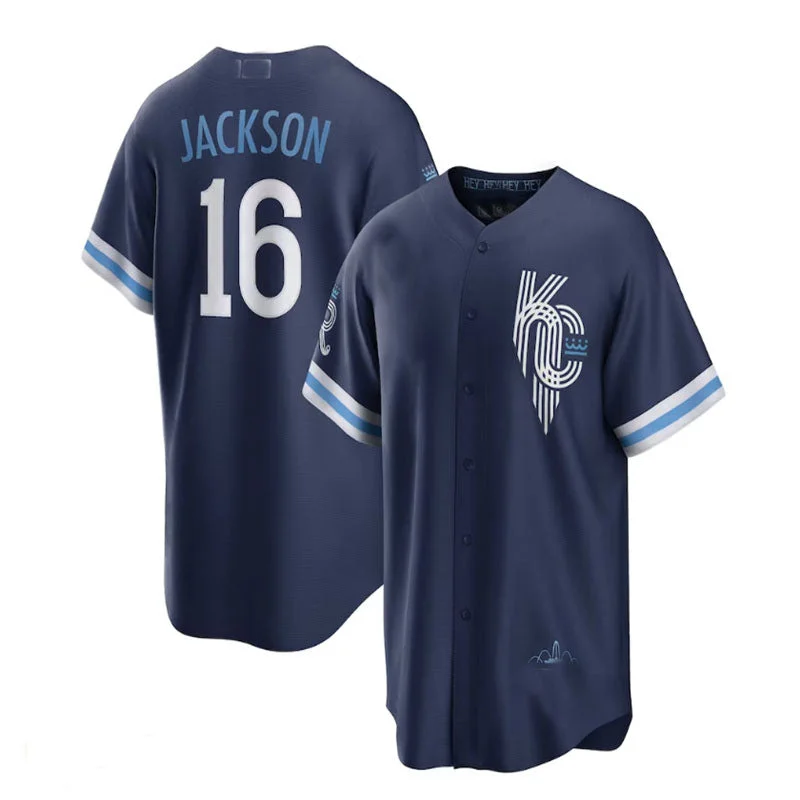 Kansas City Royals #16 Bo Jackson City Connect Replica Player Jersey - Navy Baseball Jerseys-NBA Big & Tall Jerseys -