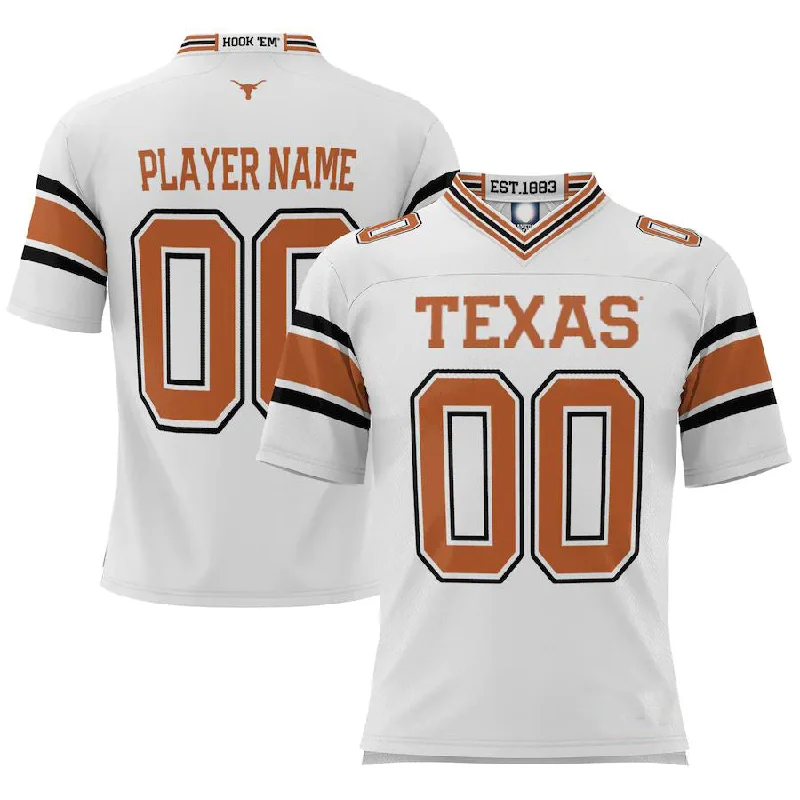 Custom T.Longhorns ProSphere Youth NIL Pick-A-Player Football Jersey White Stitched American College Jerseys-NBA Lightweight Basketball Jerseys -