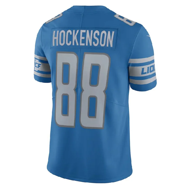 D.Lions #88 T.J. Hockenson Blue Vapor Limited Jersey Stitched American Football Jerseys-NFL College Throwback Jerseys -