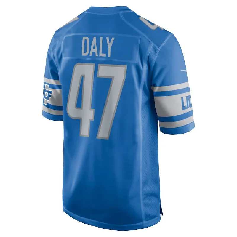 D.Lions #47 Scott Daly Blue Game Jersey Stitched American Football Jerseys-NFL Supporter Jerseys -