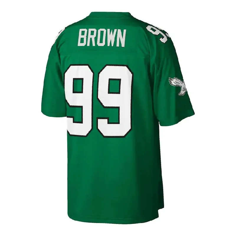 P.Eagles #99 Jerome Brown Mitchell & Ness Kelly Green Big & Tall 1990 Retired Player Replica Jersey Stitched American Football Jerseys-NFL All-Star Game Jerseys -