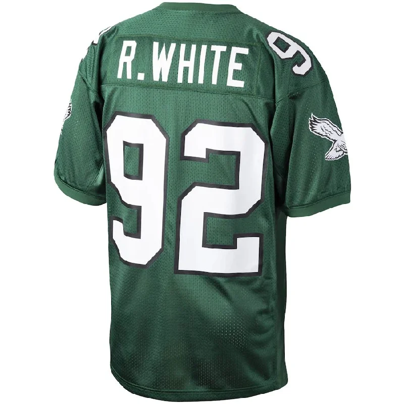 P.Eagles #92 Reggie White Mitchell & Ness Kelly Green 1992 Authentic Throwback Retired Player Jersey Stitched American Football Jerseys-NFL Super Bowl Jerseys -