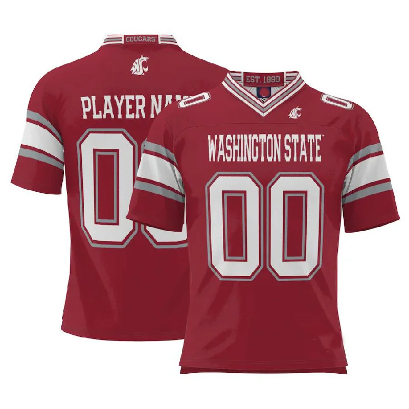 Custom W.State Cougars ProSphere NIL Pick-A-Player Football Jersey Crimson Stitched American College Jerseys-NBA Throwback Jerseys -