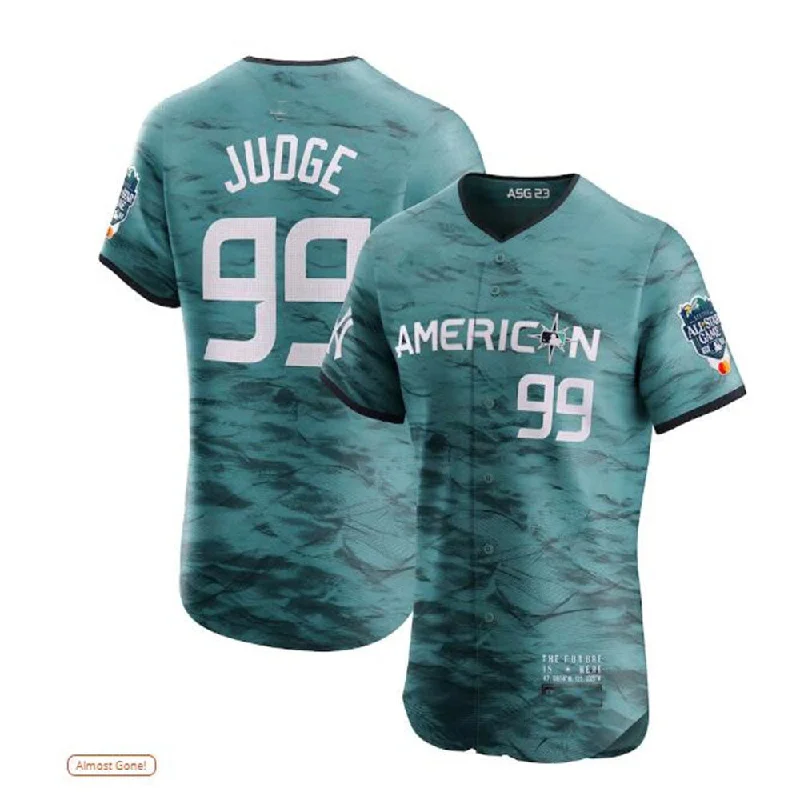 #99 Aaron Judge American League 2023 All-Star Game Vapor Premier Elite Player Jersey - Teal Baseball Jerseys-NBA Statement Jerseys -