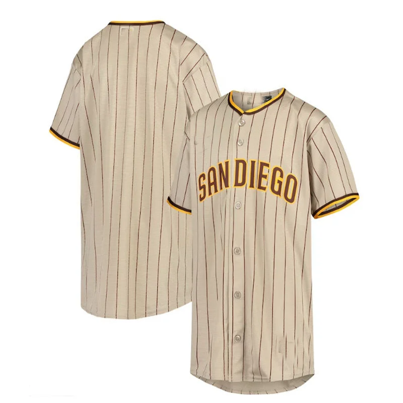 San Diego Padres Alternate Replica Team Jersey - Sand Brown Baseball Jerseys-NBA Game-Worn Jerseys -