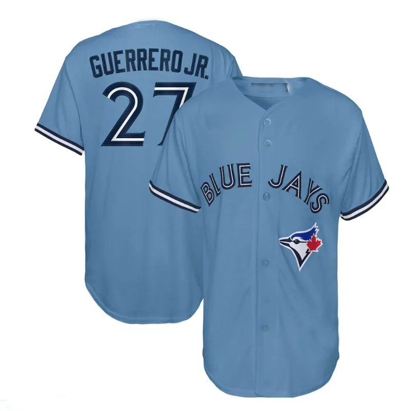 Toronto Blue Jays #27 Vladimir Guerrero Jr. Alternate Replica Player Jersey - Powder Blue Baseball Jerseys-NBA Hall of Fame Jerseys -