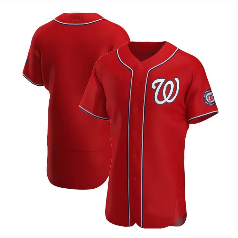 Washington Nationals Alternate Authentic Team Jersey - Red Baseball Jerseys-NBA Celebrity Game Jerseys -