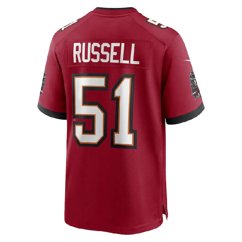 TB.Buccaneers #51 J.J. Russell Red Game Player Jersey Stitched American Football Jerseys-NFL MVP Player Jerseys -