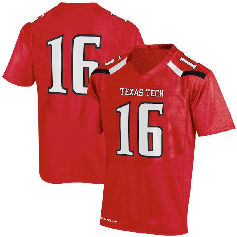 #16 T.Tech Red Raiders Under Armour Replica Jersey Red Stitched American College Jerseys-NBA Autographed Jerseys -