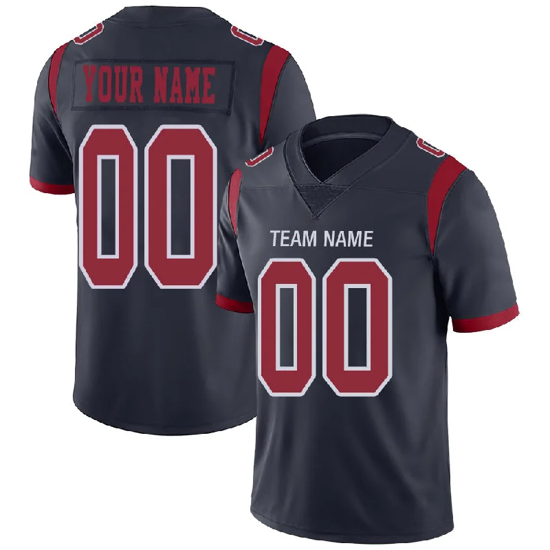 Custom H.Texans Stitched American Football Jerseys Personalize Birthday Gifts Navy Jersey-NBA Nike Jerseys -