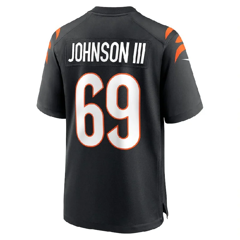 C.Bengals #69 Raymond Johnson III Black Game Player Jersey Stitched American Football Jerseys-NFL Anniversary Edition Jerseys -