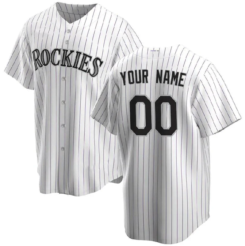 Custom Colorado Rockies White Alternate Authentic Custom Jersey Baseball Jerseys-NBA Throwback Jerseys -