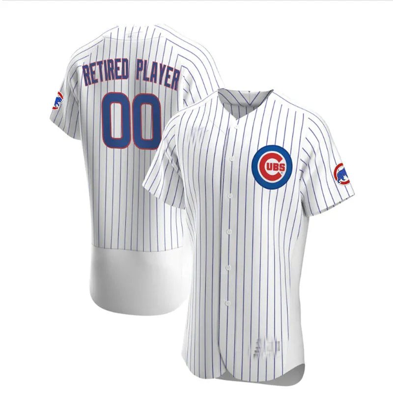 Custom Chicago Cubs Home Pick-A-Player Retired Roster Authentic Jersey - White Baseball Jerseys-NBA Lightweight Basketball Jerseys -