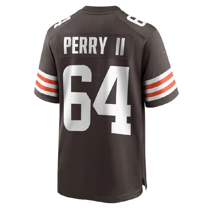 C.Browns #64 Roderick Perry II Brown Game Player Jersey Stitched American Football Jerseys-NFL MVP Player Jerseys -