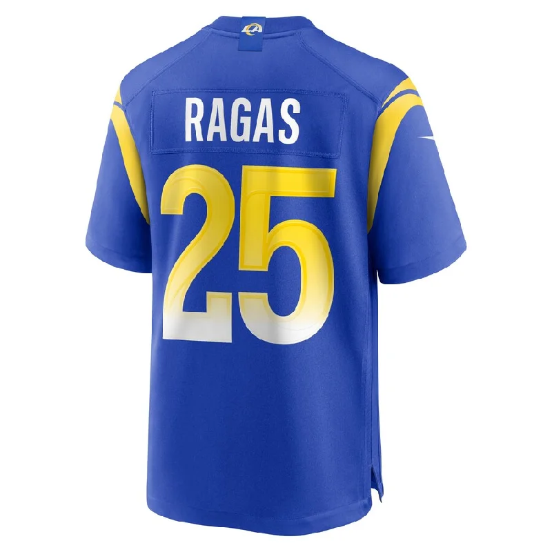 LA.Rams #25 Trey Ragas Royal Game Player Jersey Stitched American Football Jerseys-NFL Official Licensed Jerseys -