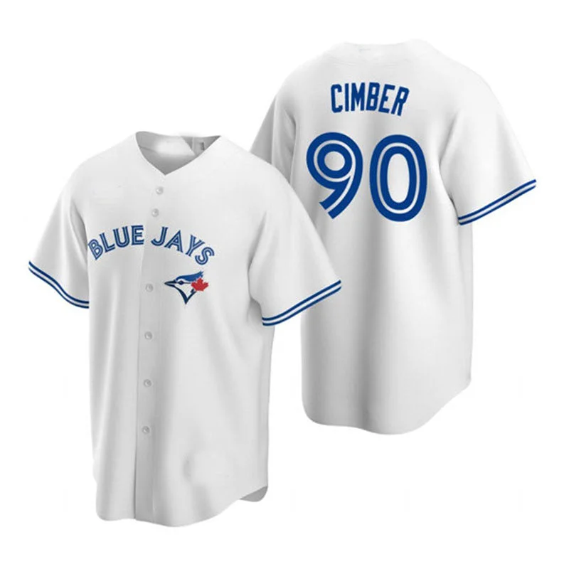 Toronto Blue Jays #90 Adam Cimber White Home Cool Base Jersey Baseball Jerseys-NBA Celebrity Game Jerseys -