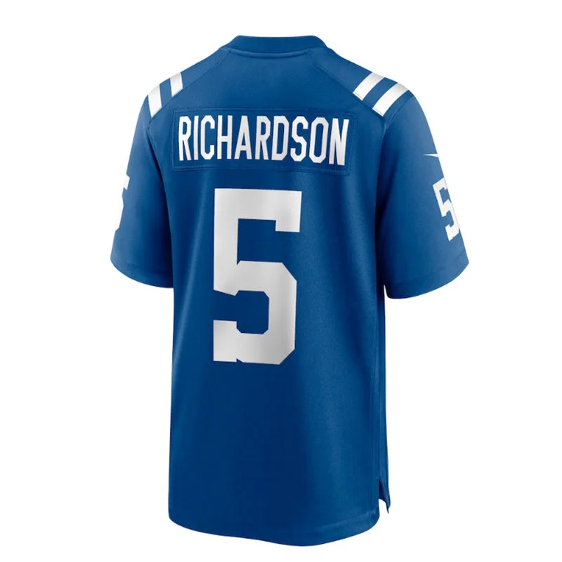 IN. Colts #5 Anthony Richardson 2023 Draft First Round Pick Game Jersey - Royal Stitched American Football Jerseys-NFL Training Camp Jerseys -