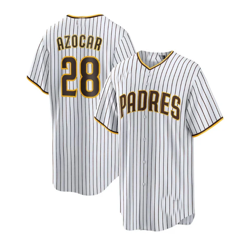 San Diego Padres #28 Jos¨¦ Azocar Home Replica Player Jersey - White Baseball Jerseys-NBA Adidas Basketball Jerseys -