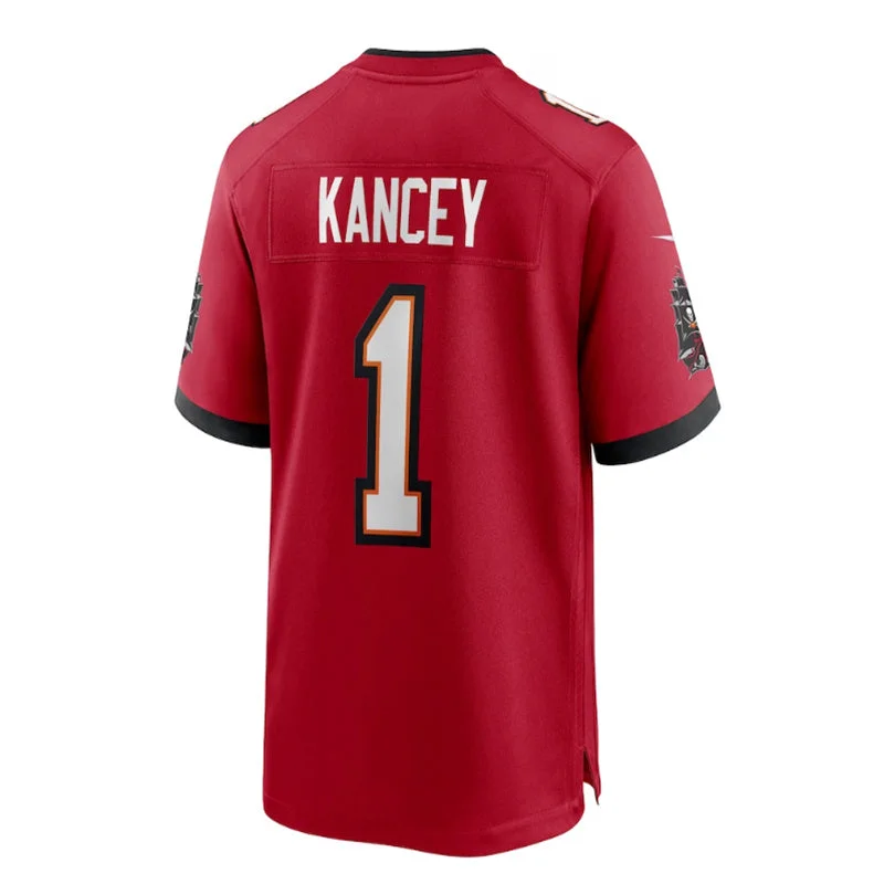 TB.Buccaneers #1 Calijah Kancey 2023 Draft First Round Pick Game Jersey - Red Stitched American Football Jerseys-NFL Pro-Level Jerseys -